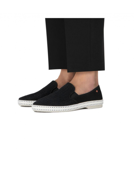 Espadrilles - Riviera classic canvas & mesh noir