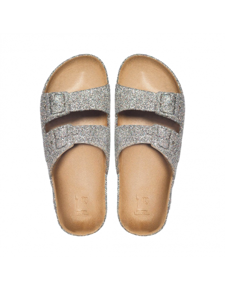 Claquettes Brésiliennes - Cacatoès trancoso women camel multico