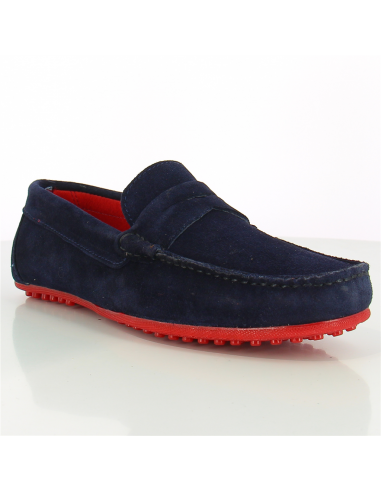 Mocassins Hylton evora bleu rouge