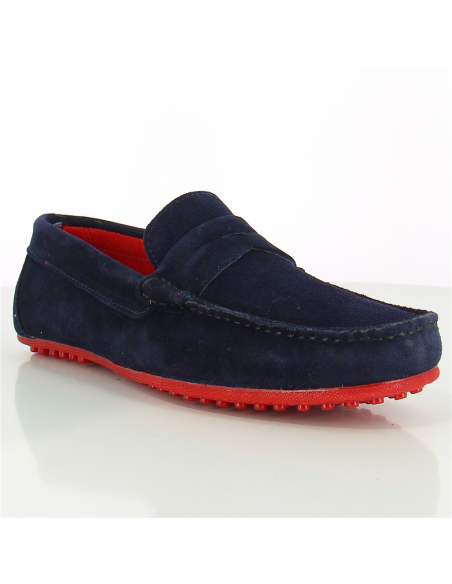Mocassins Hylton evora bleu rouge