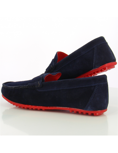 Mocassins Hylton evora bleu rouge