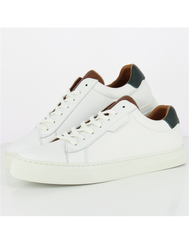 basket sneakers ville cuir homme basse classic blanc blanche