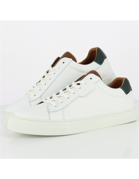 basket sneakers ville cuir homme basse classic blanc blanche