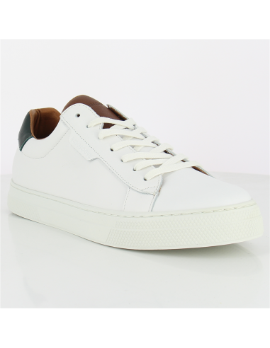 basket sneakers ville cuir homme basse classic blanc blanche