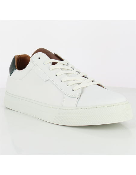 basket sneakers ville cuir homme basse classic blanc blanche