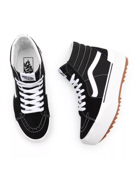 Sneakers montante compensée Vans Sk8-hi Stacked Black/White