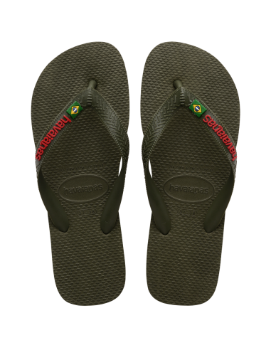 Tongs pour Homme - Havaianas - Brasil Logo kaki