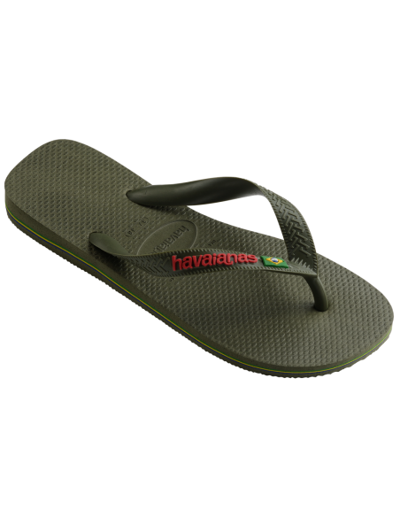 Tongs pour Homme - Havaianas - Brasil Logo kaki
