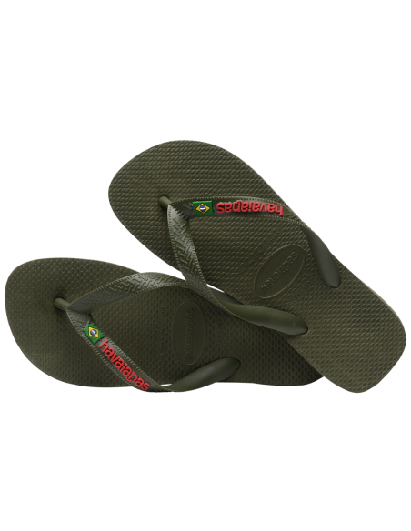 Tongs pour Homme - Havaianas - Brasil Logo kaki