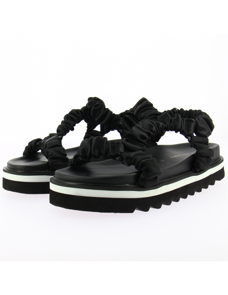 Sandales Compensées pour Femme - Kharisma - Santorin Noir