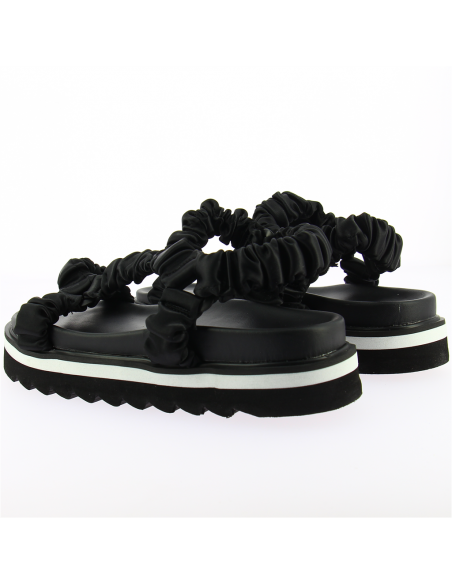 Sandales Compensées pour Femme - Kharisma - Santorin Noir