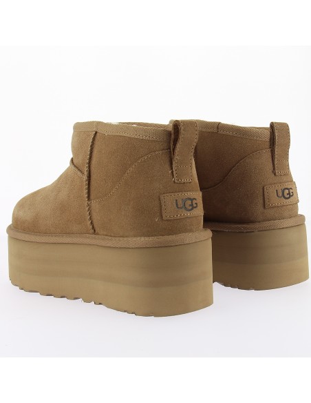 UGG Ultra Mini Platform Chestnut - Boots Tendances et Confortables 1135092-CHE