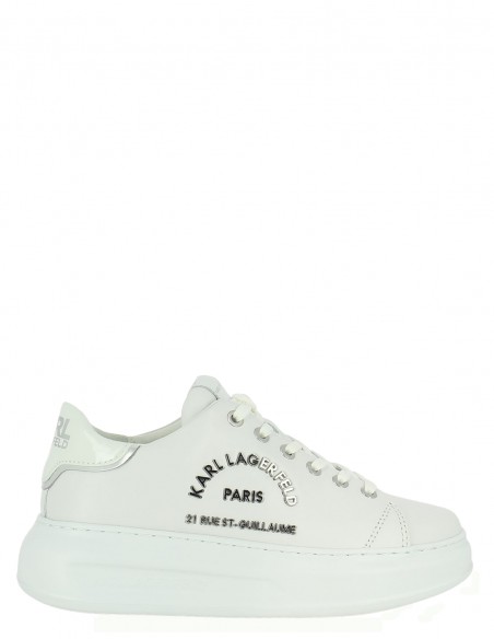 Baskets Compensées Femme Karl Lagerfeld Kapri Metal Maison Karl KL62539-01S Lc Cuir Blanc