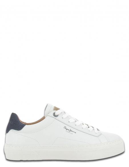 Baskets de ville Pepe Jeans Homme Yogi Cuir Blanc PMS30930-800