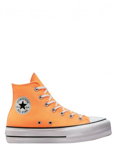 Sneakers montantes et compensées Chuck Taylor Lift Orange fluo