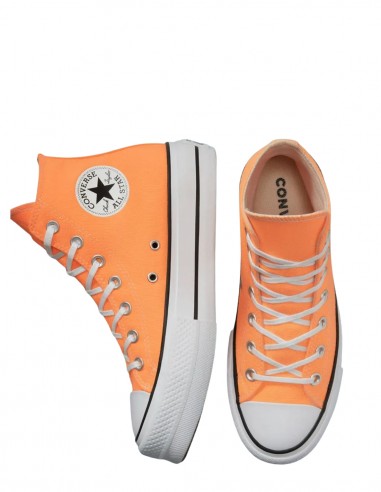 Sneakers montantes et compensées Chuck Taylor Lift Orange fluo