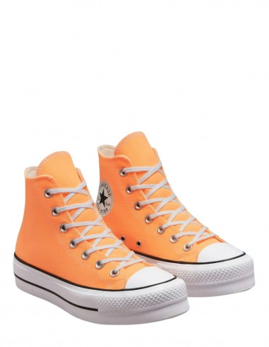 Sneakers montantes et compensées Chuck Taylor Lift Orange fluo