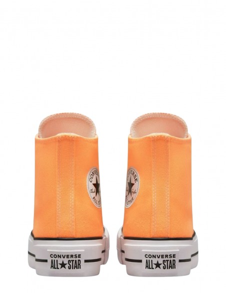 Sneakers montantes et compensées Chuck Taylor Lift Orange fluo