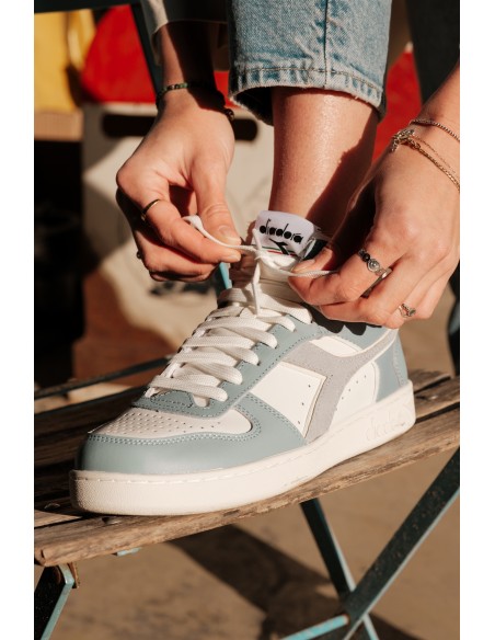 Sneakers montantes Diadora Magic Demi Leather White Blue