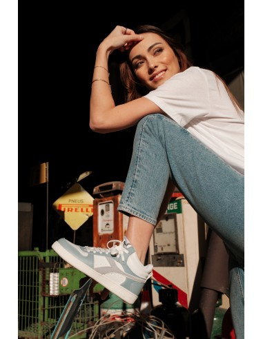 Sneakers montantes Diadora Magic Demi Leather White Blue