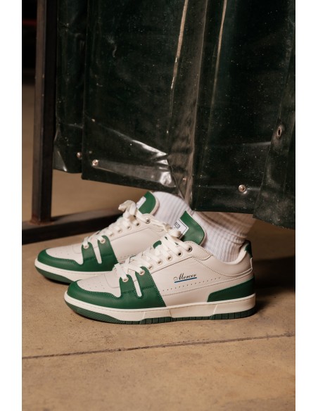 Baskets de ville Homme "The Brooklyn" Green OffWhite
