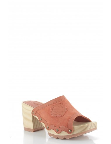 Sabots femme à talons kick woodstok orange de chez Kickers