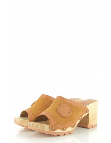 Sabots à talons kick woodstok chesnut de chez Kickers