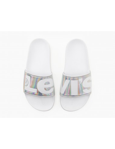 Claquettes Femme June l s hologramme blanc