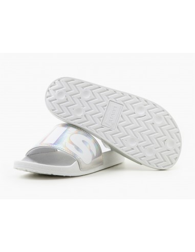 Claquettes Femme June l s hologramme blanc