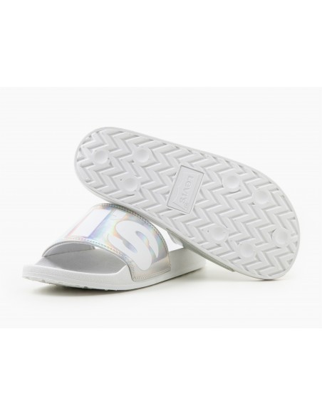 Claquettes Femme June l s hologramme blanc