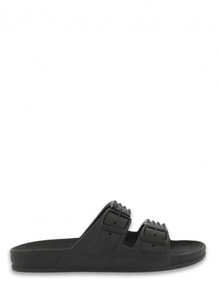 cacatoes claquettes femme noir à clous- Flox