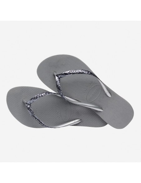 Tongs Femme - Havaianas -Slim Glitter II Silver- 4146975.5178