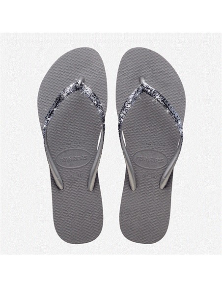 Tongs Femme - Havaianas -Slim Glitter II Silver- 4146975.5178