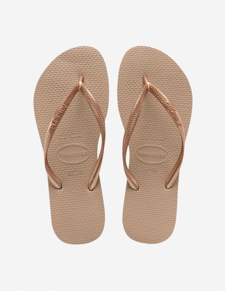 Havaianas - Tongs Femme Slim Rose Dorée - 4000030.3581