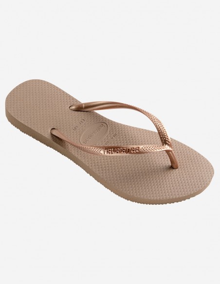 Havaianas - Tongs Femme Slim Rose Dorée - 4000030.3581