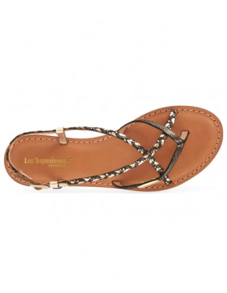 Les Tropeziennes Sandales Femme - MONATRES NOIR IRISE