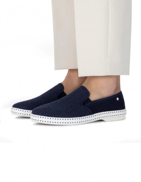 Espadrilles - Riviera classic canvas & mesh marine