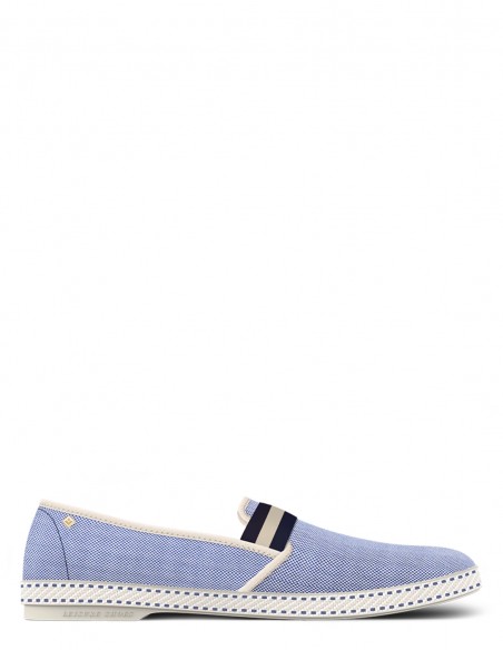 Espadrille Homme college oxford bleu claire denim