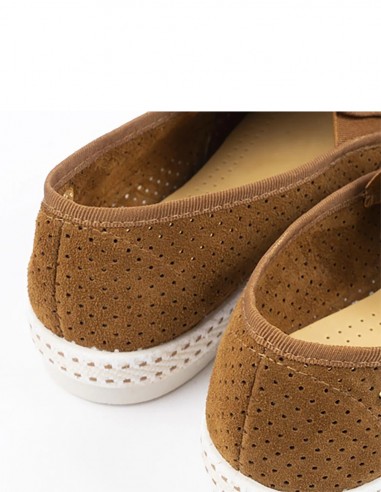 Riveras Espadrille homme classic suede medium marron