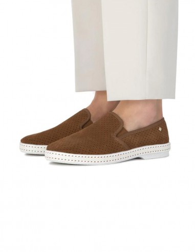 Riveras Espadrille homme classic suede medium marron