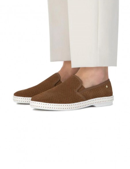 Riveras Espadrille homme classic suede medium marron