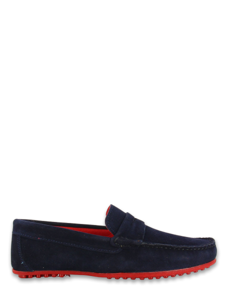 Mocassins Hylton evora bleu rouge