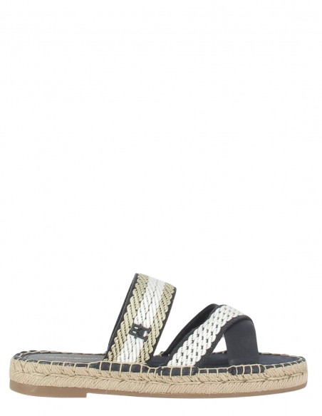 tommy hilfiger claquettes golden webbing sanda pour femme-  FW07096-DW6