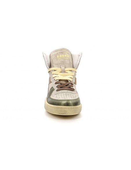 Sneakers Montante Femme Diadora Heritage Mi Metal Blanc/Vert/Marron