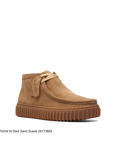 Derbies Homme - CLARKS - Torhill Hi Dark Sand Suede -  26173663