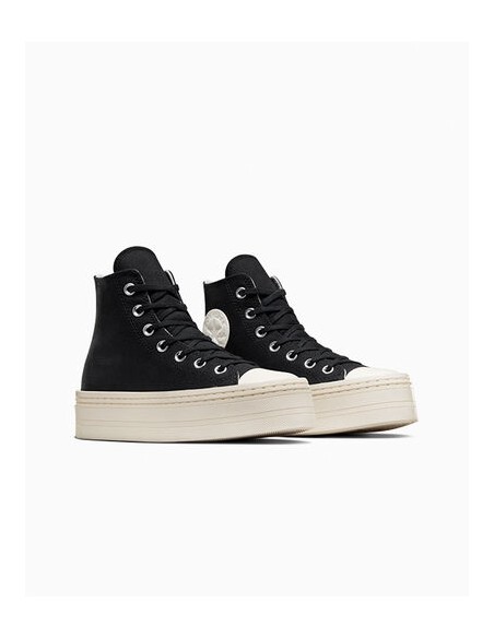Sneakers Compensées - Converse CTAS Modern Lift Hi Black - A06141C