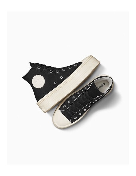 Sneakers Compensées - Converse CTAS Modern Lift Hi Black - A06141C