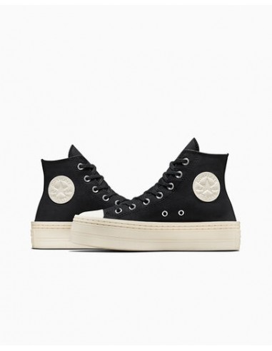 Sneakers Compensées - Converse CTAS Modern Lift Hi Black - A06141C