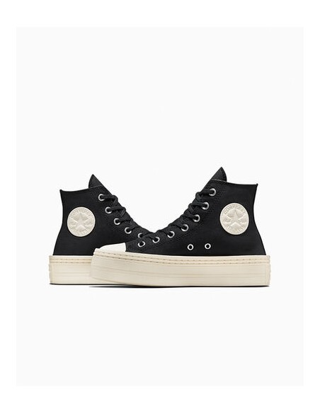 Sneakers Compensées - Converse CTAS Modern Lift Hi Black - A06141C