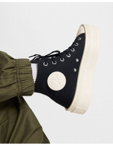 Sneakers Compensées - Converse CTAS Modern Lift Hi Black - A06141C